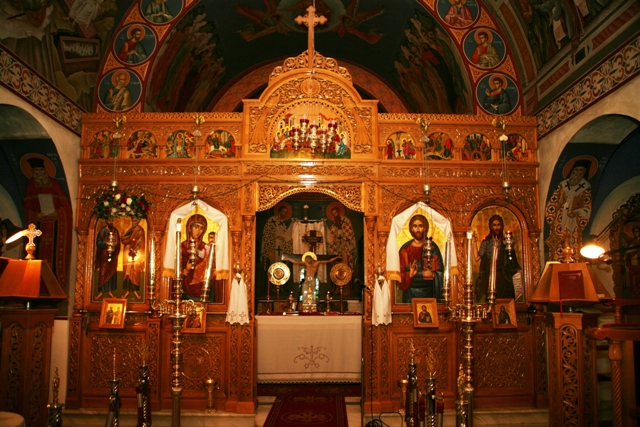 Church interior of St Peter and St Paul in Iliokastro